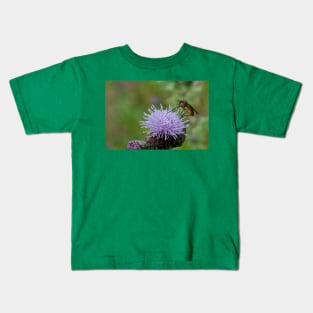 Dance Fly on Thistle Flower Kids T-Shirt